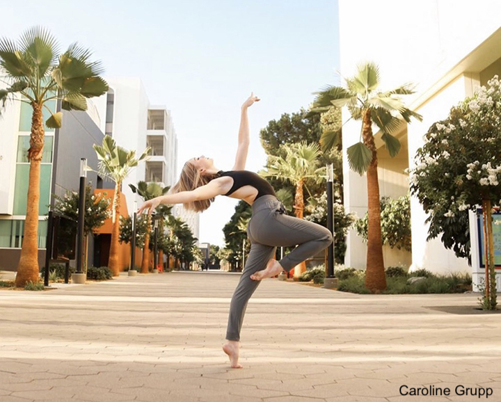 Dancer on walkway